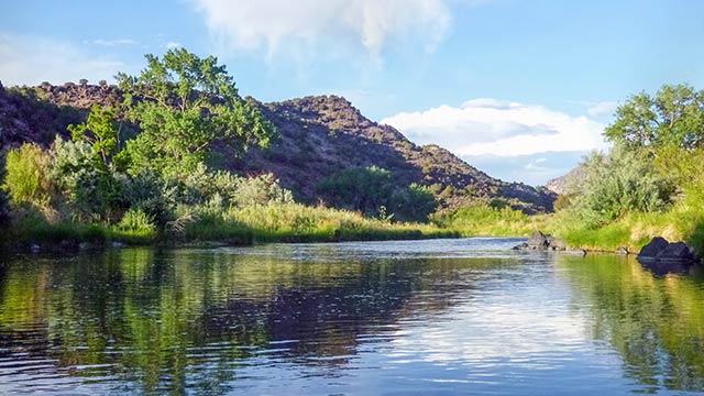 paddle boarding the Rio Grande in Northern New Mexico.